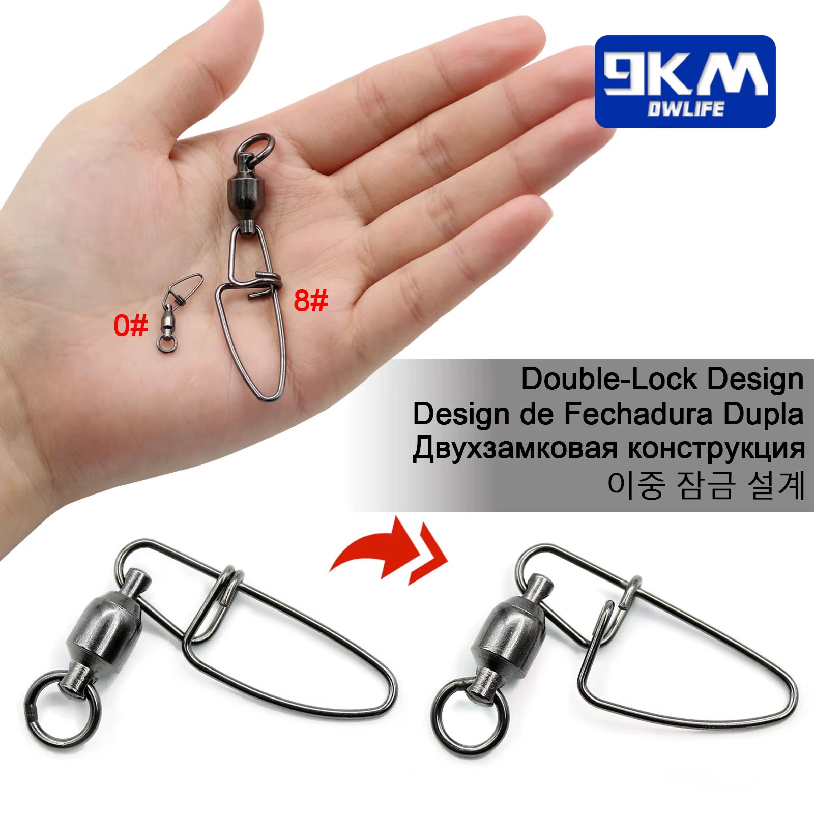 Conector Inox Cierre Cruzado para Pesca – Montajes Seguros - imagen 2