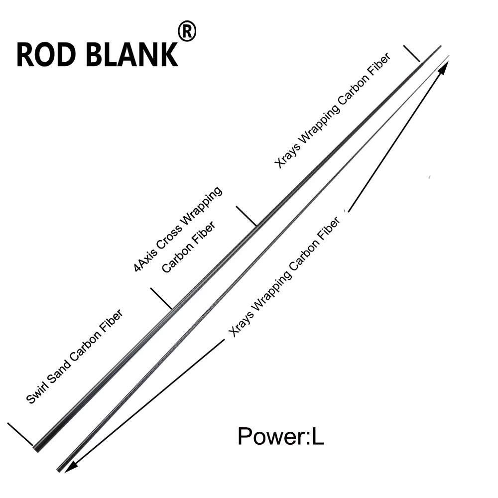 Caña blank fibra carbono 1,68m acción L/UL 2 secciones - imagen 3