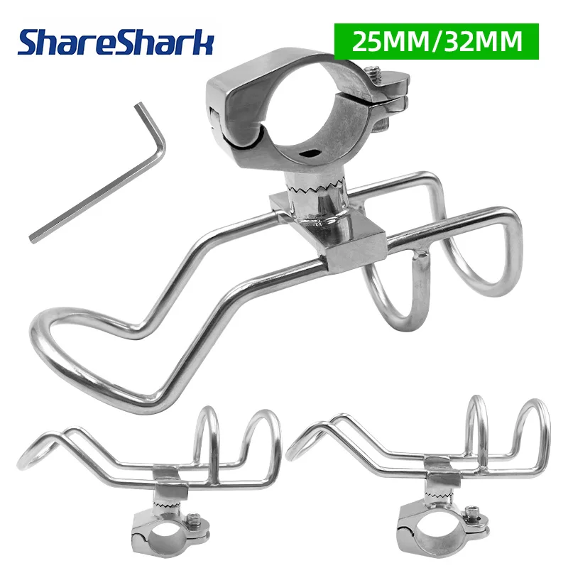 ShareShark soporte para cañas abrazadera acero inox 316 mar - imagen 4