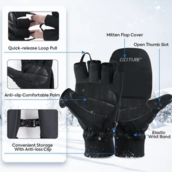 Goture Guantes de pesca térmicos impermeables con pantalla táctil