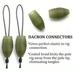 Conectores elásticos de Dacrón YOTO para cuerdas de pesca sin enredos