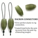 Conectores elásticos de Dacrón YOTO para cuerdas de pesca sin enredos