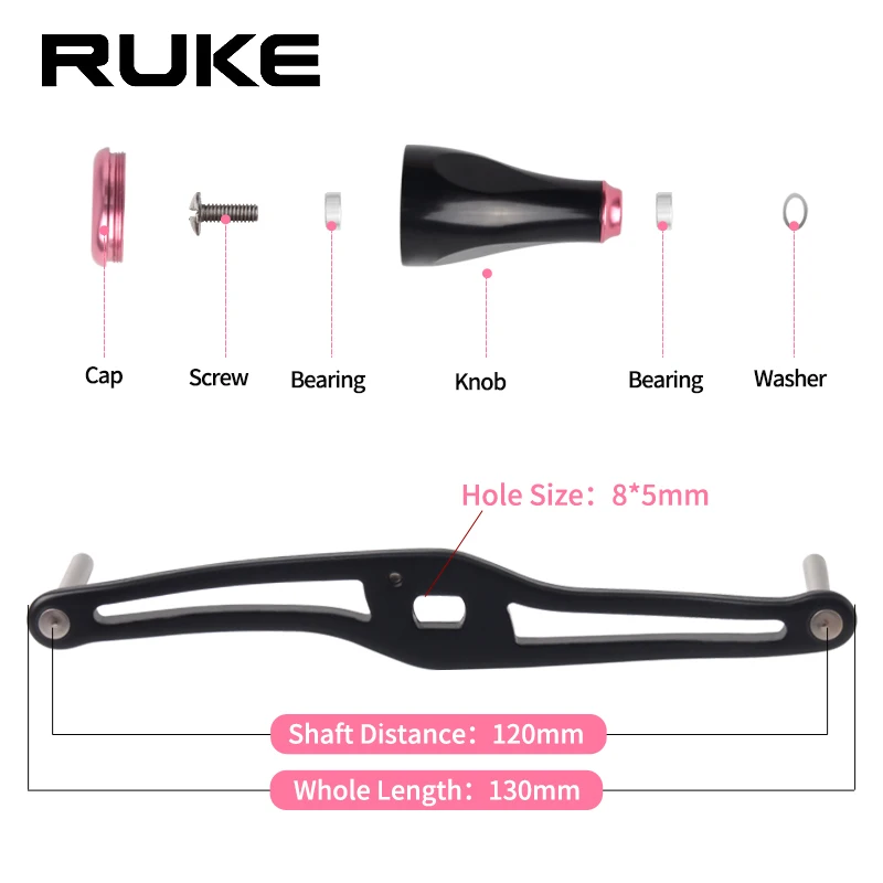 Ruke Mango Carrete Doble Balancín – Aleación de aluminio - imagen 4