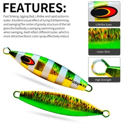 Proberos señuelo jigging para mar con ojos 3D y láser