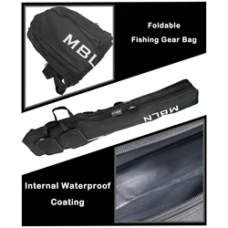 Funda de caña MBLN plegable 150 cm negra con correa