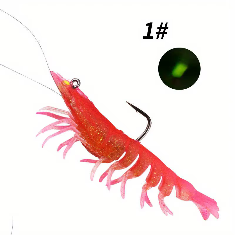 Vinilo luminoso con forma de camarón para pesca nocturna - imagen 2