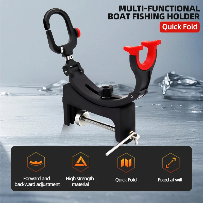 ZYZHE Soporte para caña de pescar – Plegable, nailon con ángulo ajustable - imagen 4