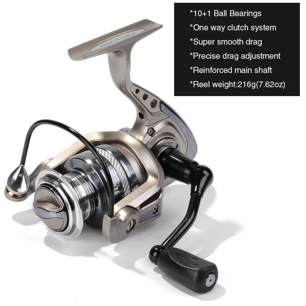 Carrete spinning de aluminio 5.2:1 ultraligero 10+1BB - imagen 2