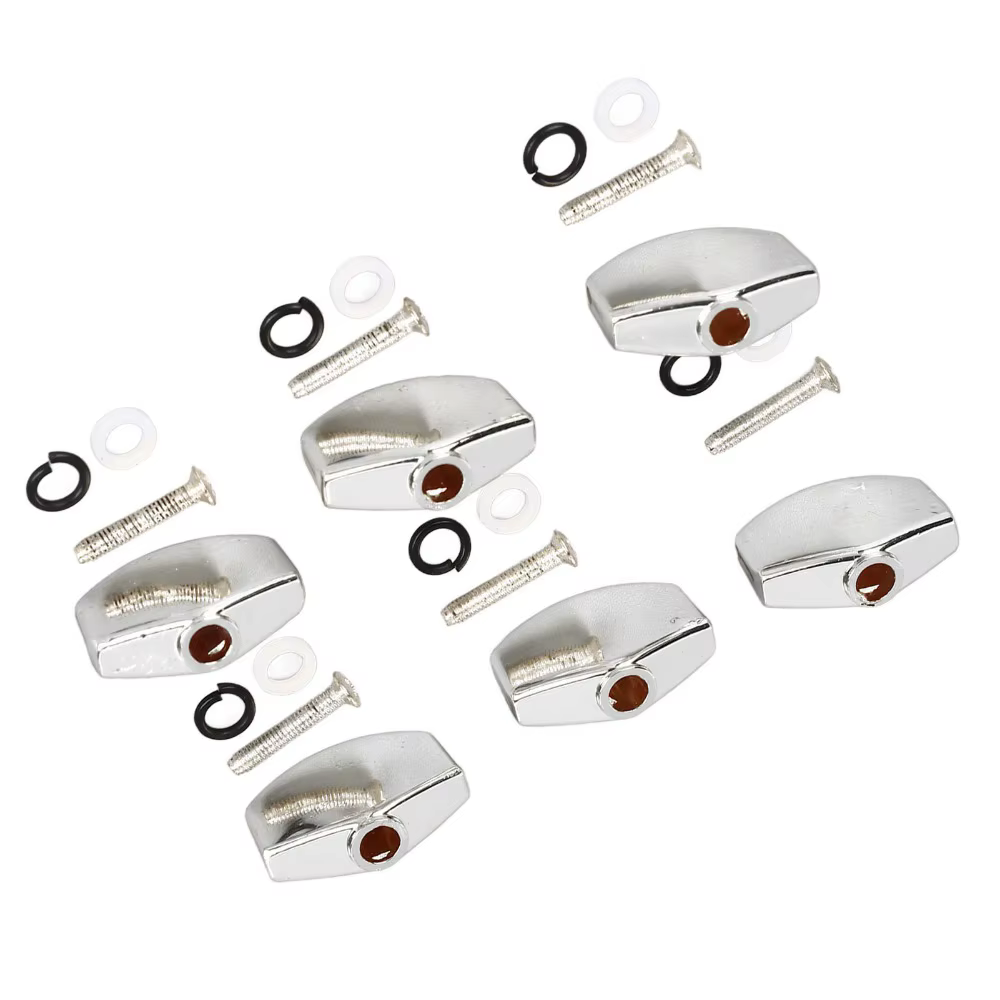 Clavijas universales plateadas para guitarra acústica - imagen 4