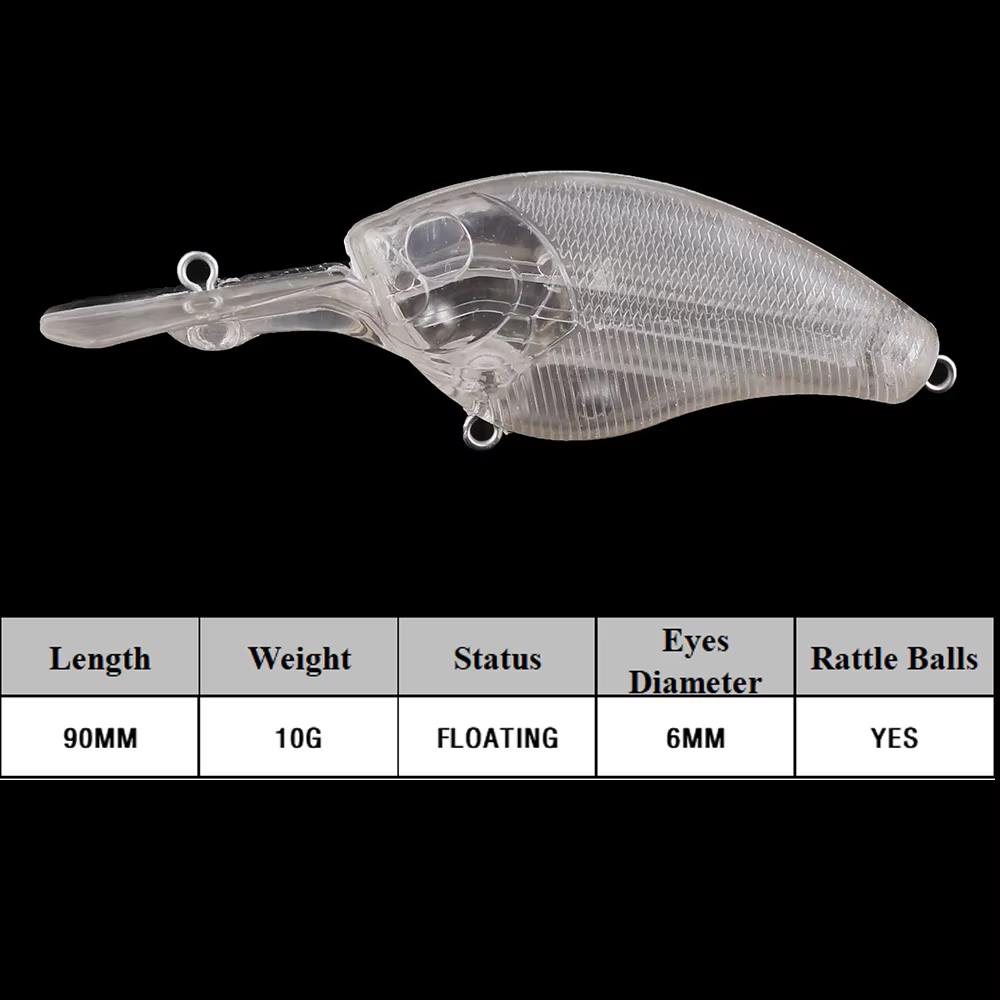 Chan'sHuang Cuerpo de Crankbait sin pintar - imagen 3