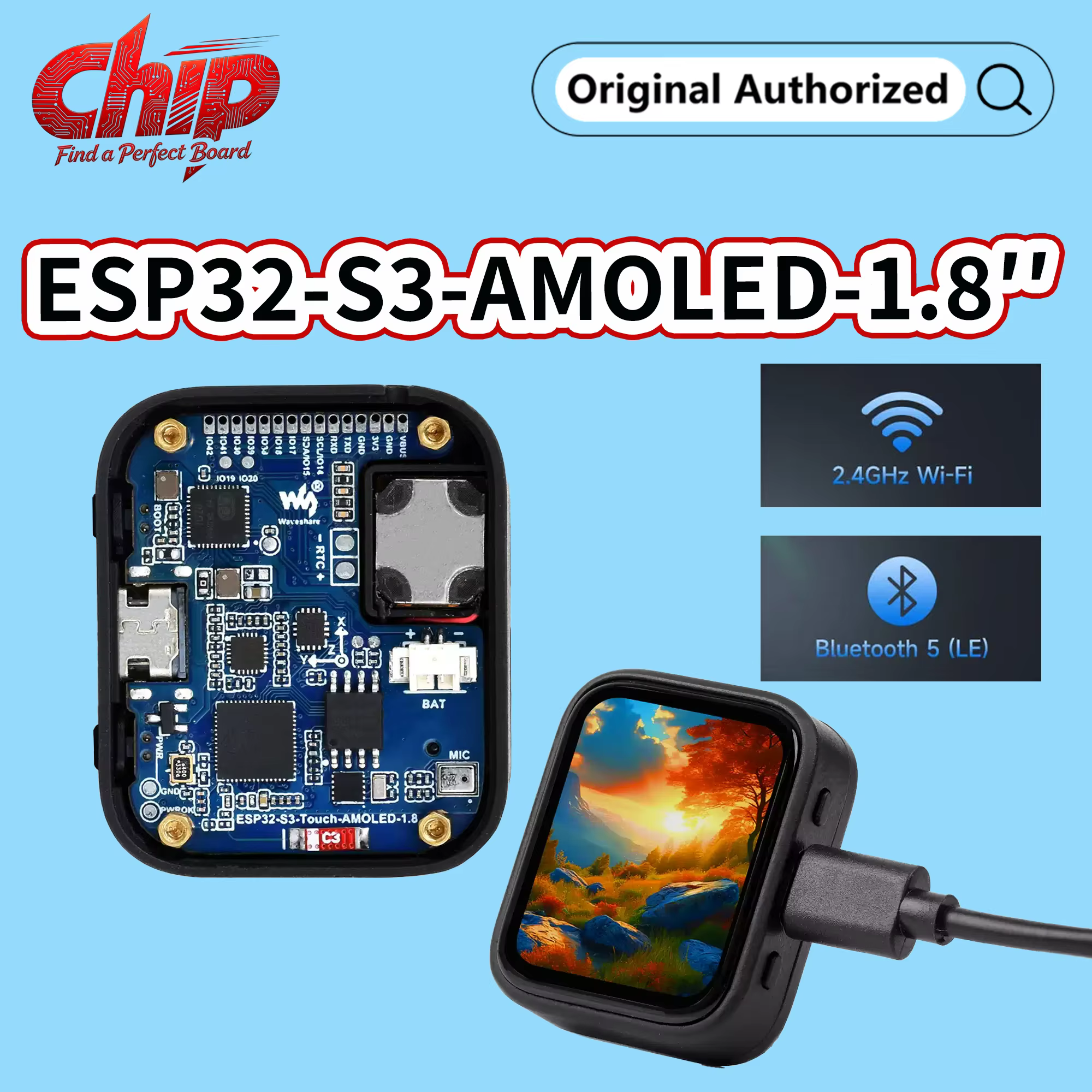 Placa ESP32-S3 con Pantalla AMOLED Táctil y Control por Voz - imagen 5