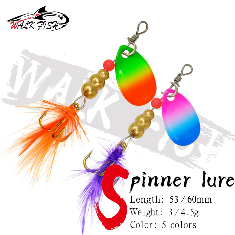 Señuelo giratorio Walk Fish con anzuelos triples – Metal pesado - imagen 5