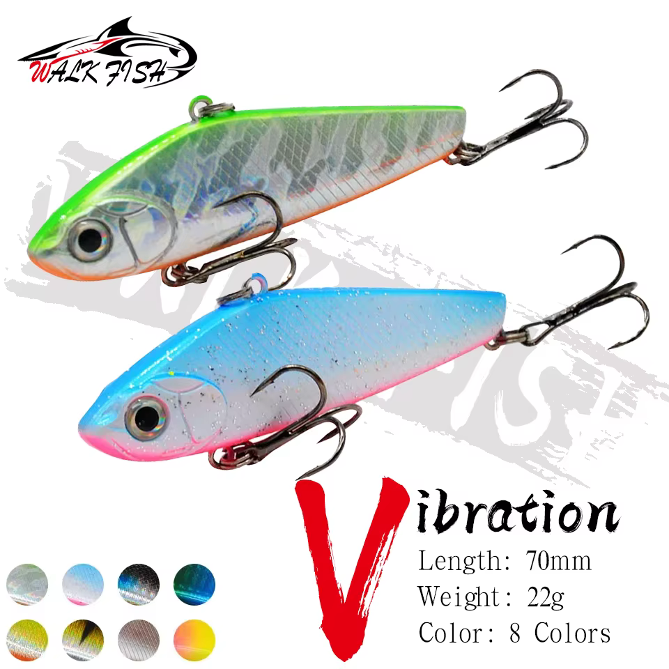 WALK FISH Señuelo VIB 70mm – Hundimiento sin labios para mar y río - imagen 2