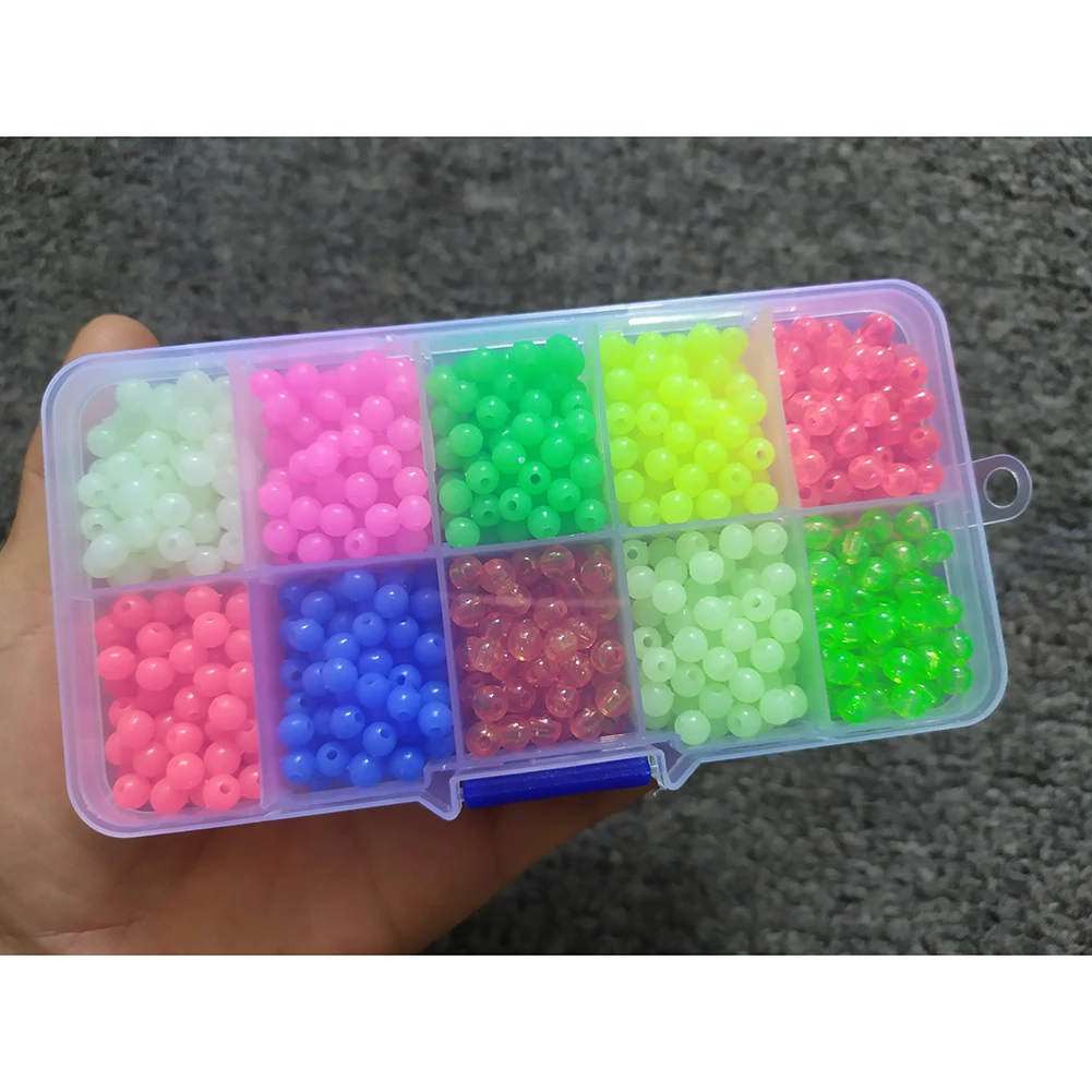 Cuentas de pesca brillantes para aparejo en agua salada y dulce