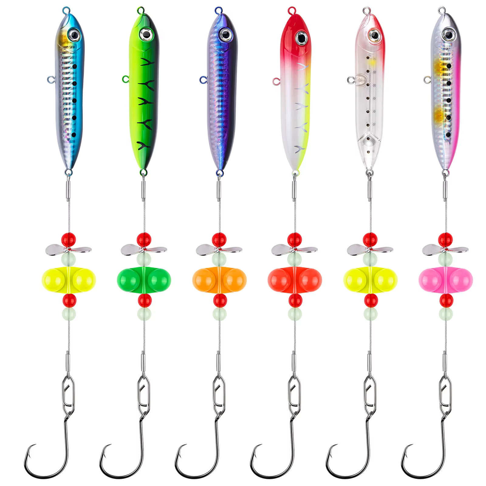Aparejo Arrastre Dr.Fish 6 para Bagre - Anzuelos Circulares Santee
