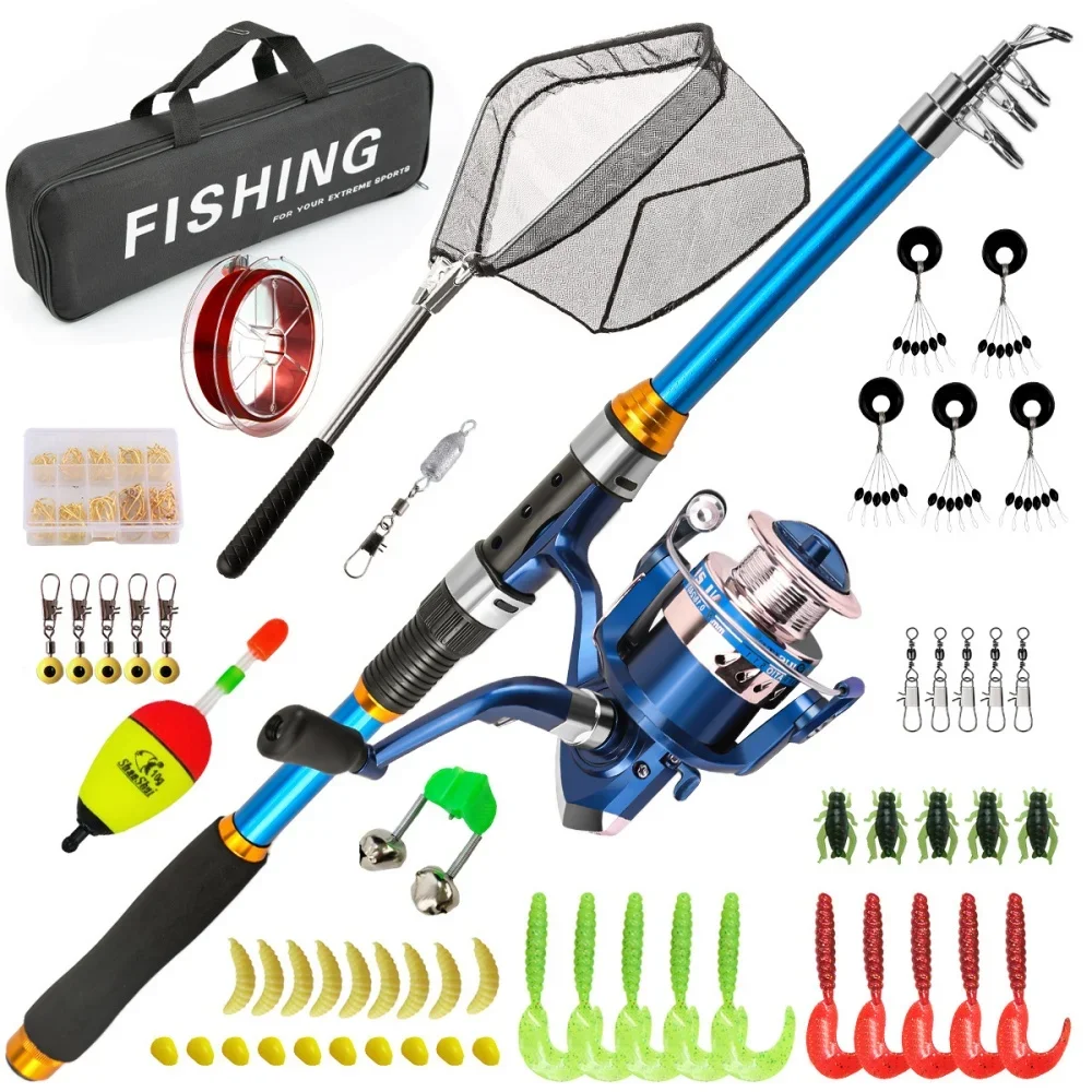 Kit de caña telescópica con carrete para pesca agua dulce y salada - imagen 5