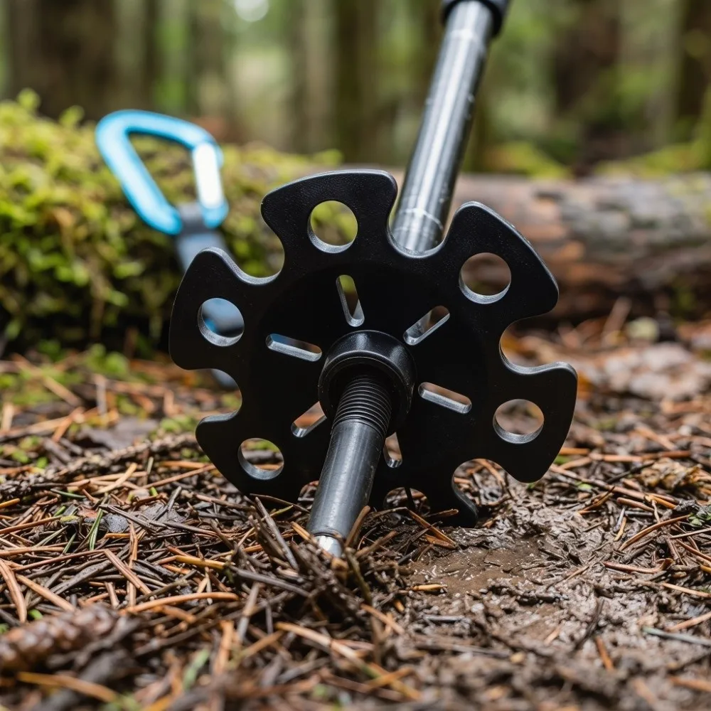Repuestos de goma antimpacto para bastones de trekking negros - imagen 3