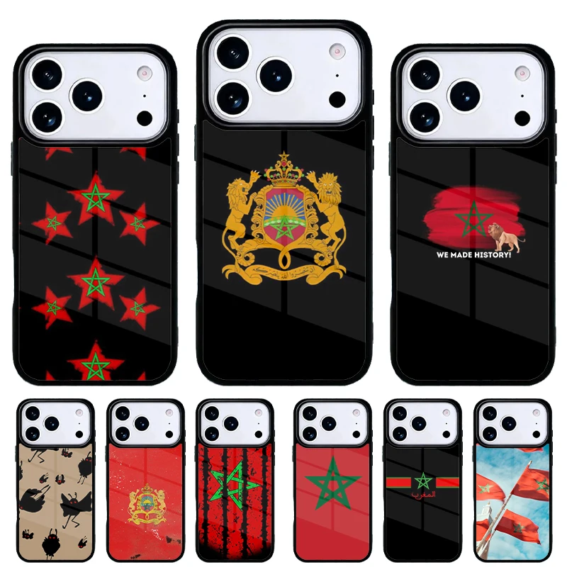 Funda iPhone con escudo de Marruecos – Protección trasera diseño marroquí