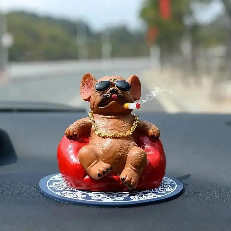 Adorno de coche Bulldog adorable para salpicadero - imagen 5