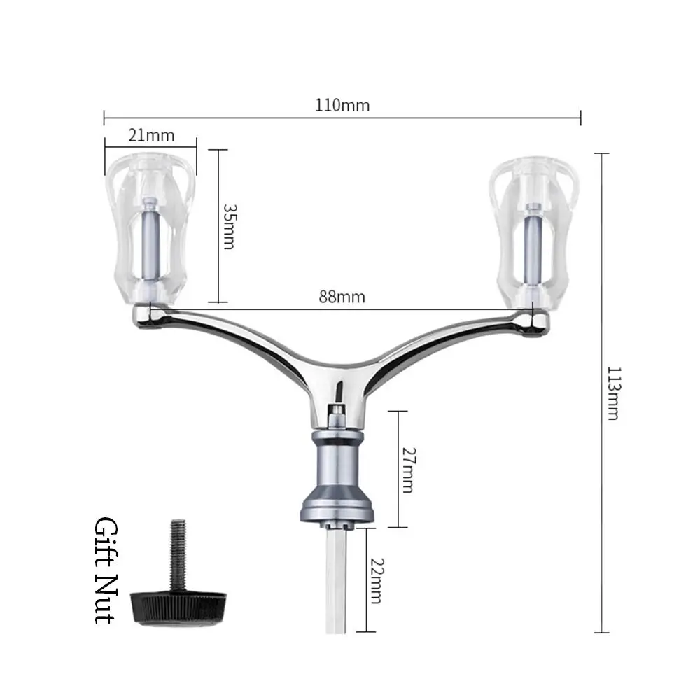 Carrete de pesca aluminio – Mango hueco plegable ligero para spinning