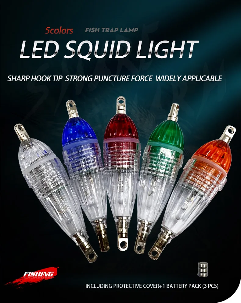 Paquete de 5 luces LED intermitentes para pesca