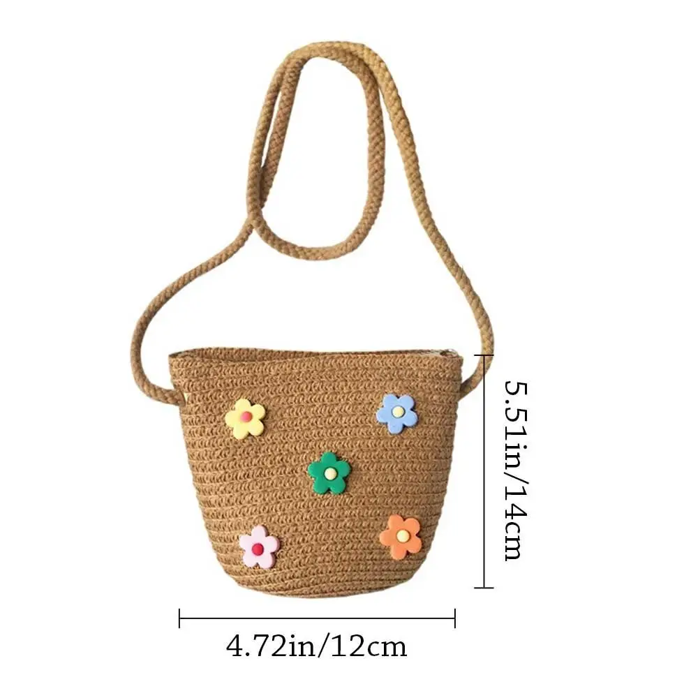 Mini bolso de paja con cierre y bandolera trenzada