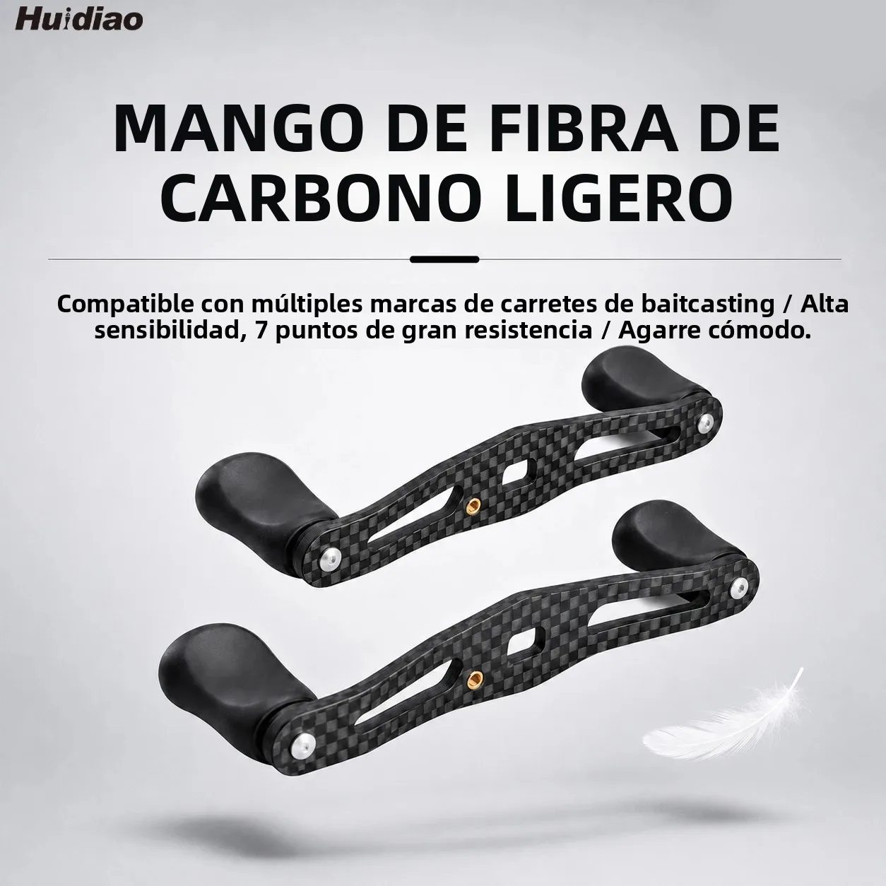 Manivela ultraligera de fibra de carbono doble empuñadura Huidiao - imagen 5