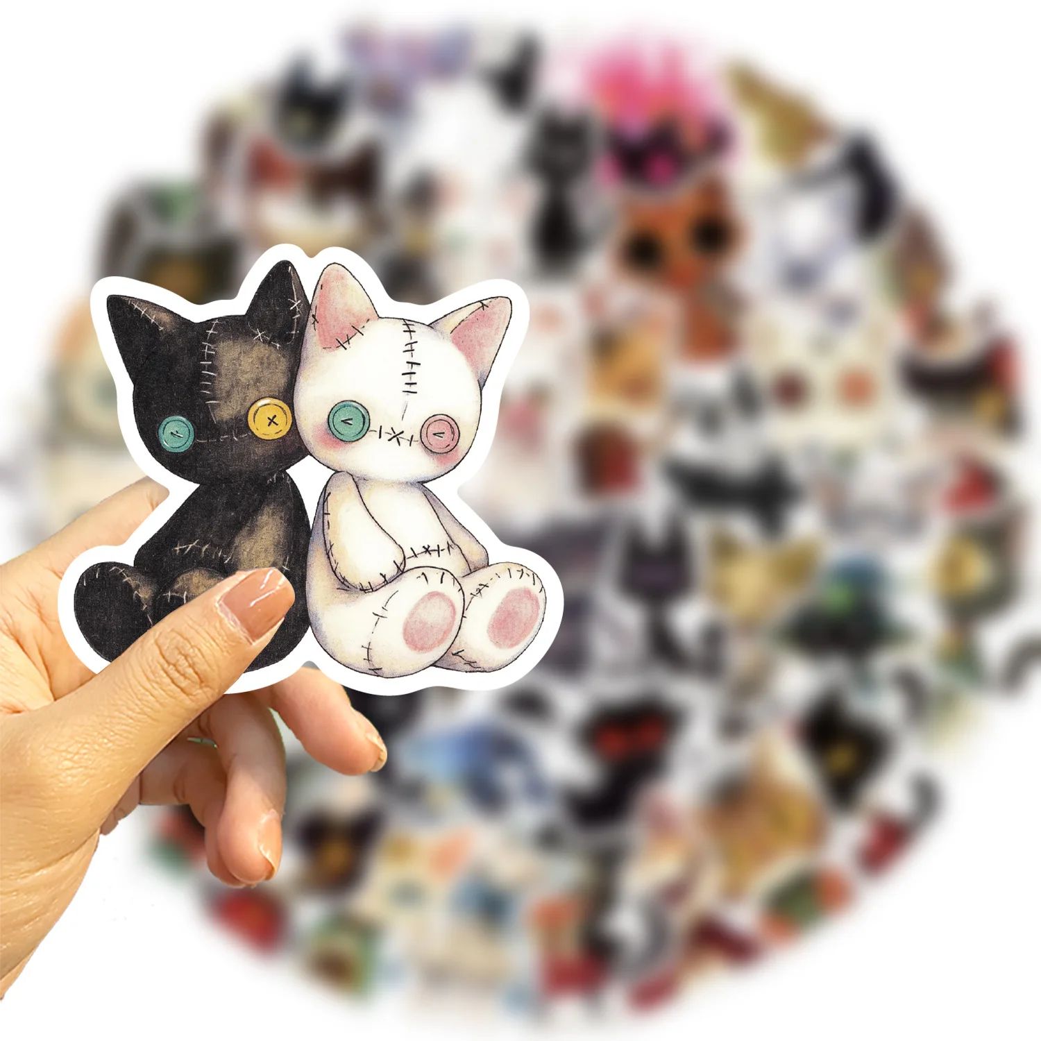Pegatinas Graffiti Góticos Gatos Dibujo Animado – Diseño ImpermeableDIY - imagen 4