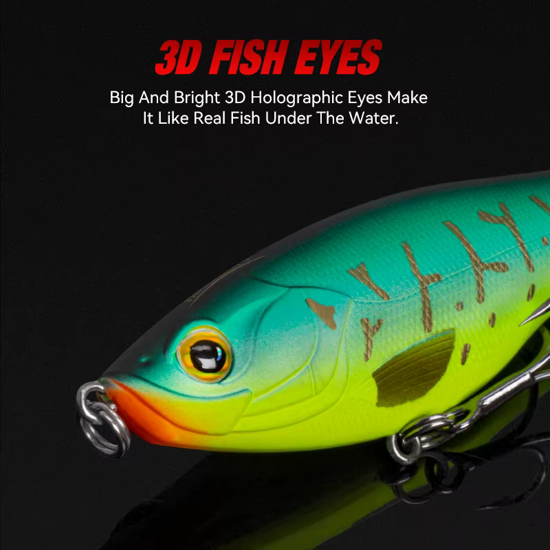 KINGDOM Topwater Plopper con hélice y cola giratoria para lubina - imagen 3