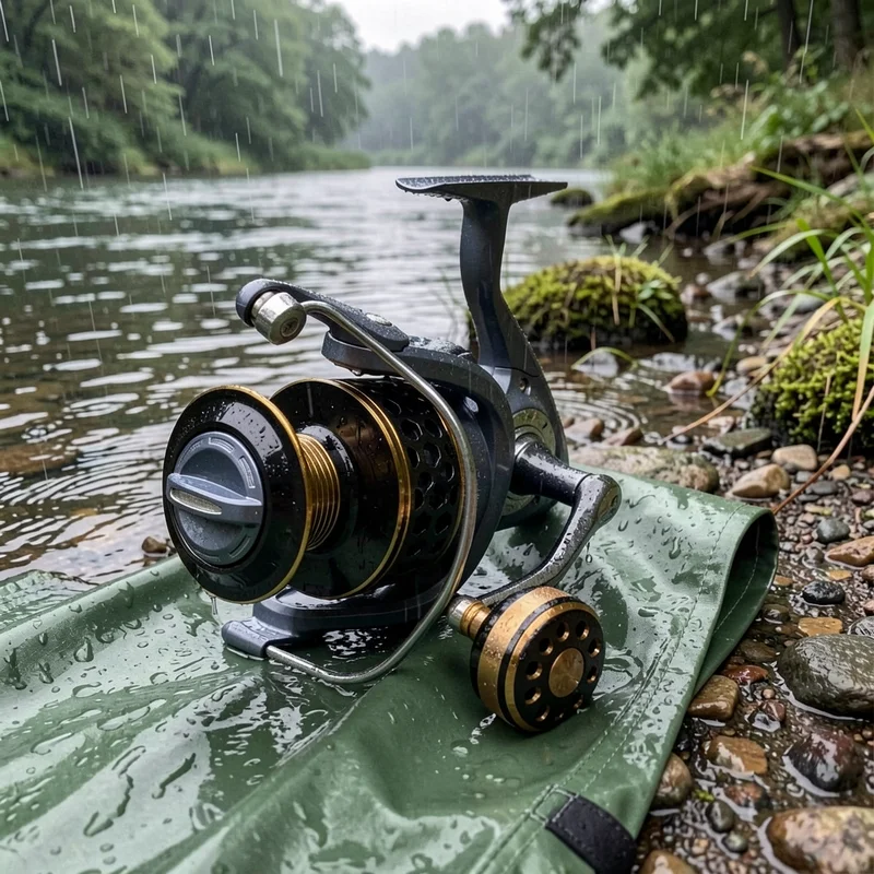 Carrete giratorio con baitrunner metálico para pesca del lucio - imagen 2