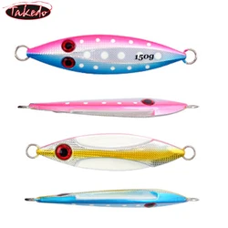 TAKEDO Señuelo jigging lento de metal con luz LED para curricán