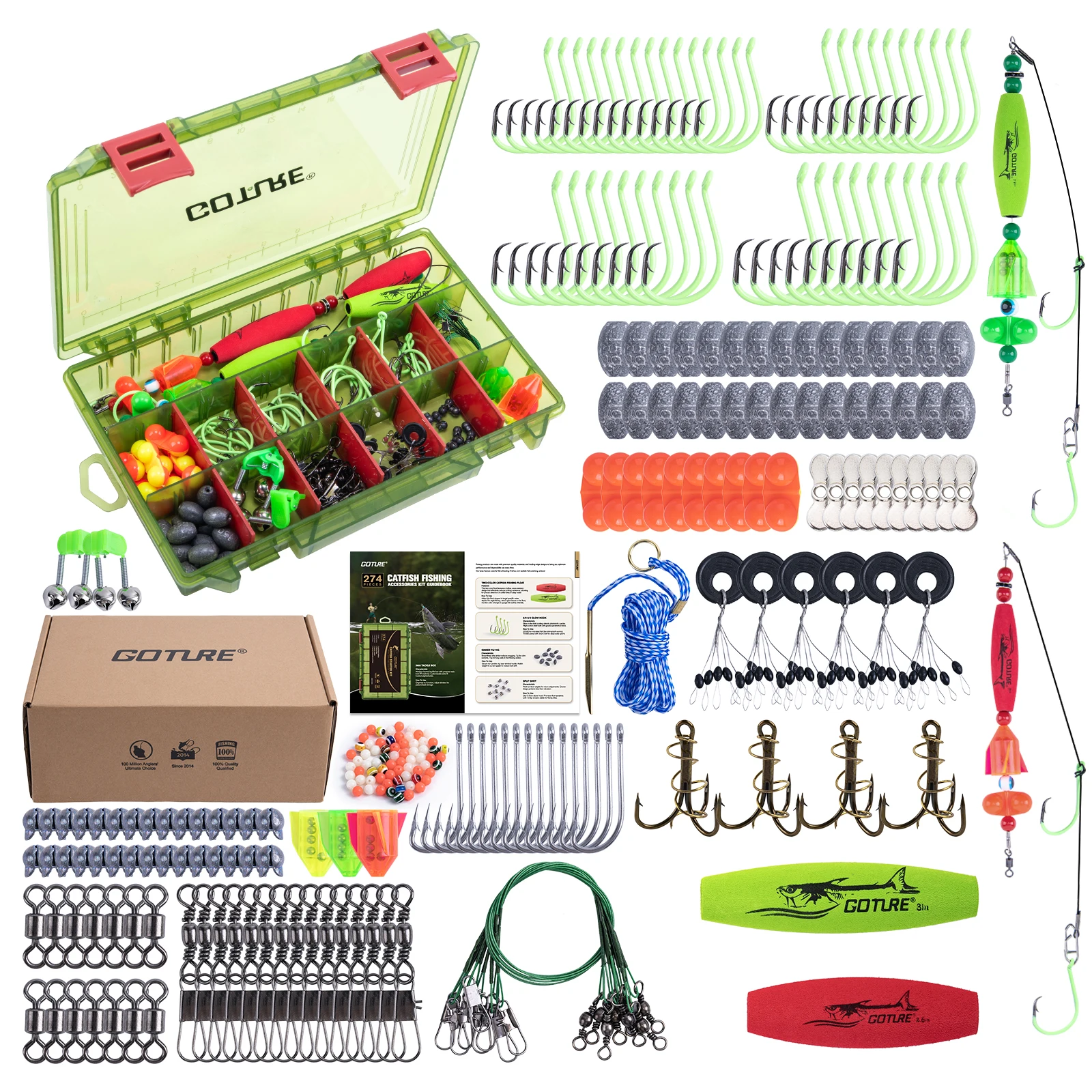 Kit de pesca con caja de aparejos
