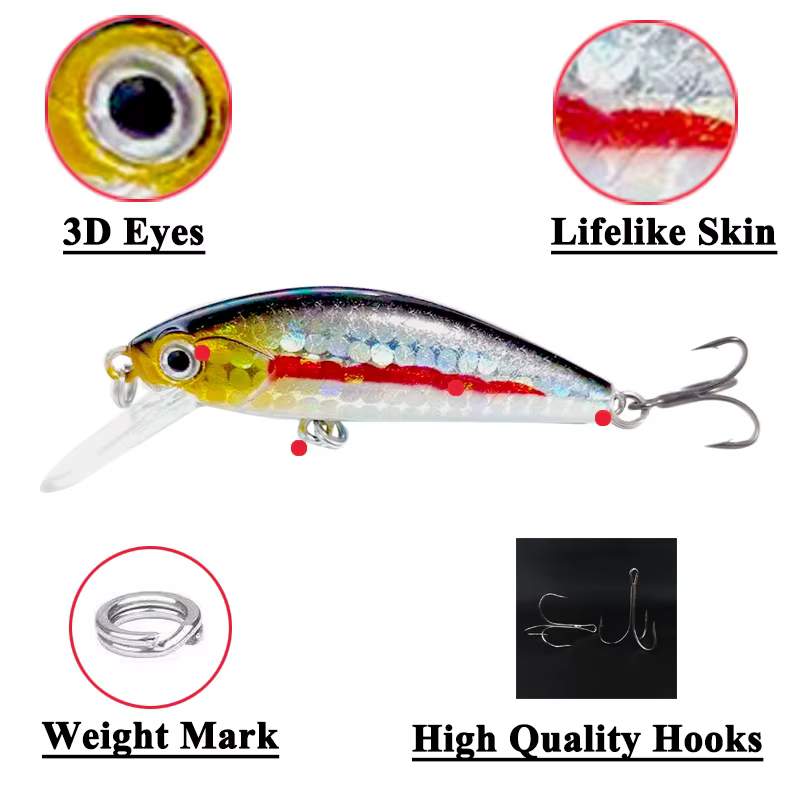 Minnow Wobbler Jerkbait - Senuelo para lubina en agua salada - imagen 5