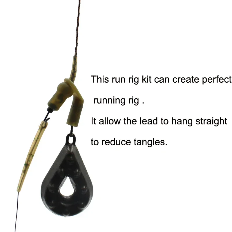 Accesorios pesca carpa: anillos caída, cuentas Chod y helicóptero