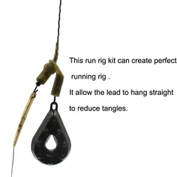 Accesorios pesca carpa: anillos caída, cuentas Chod y helicóptero