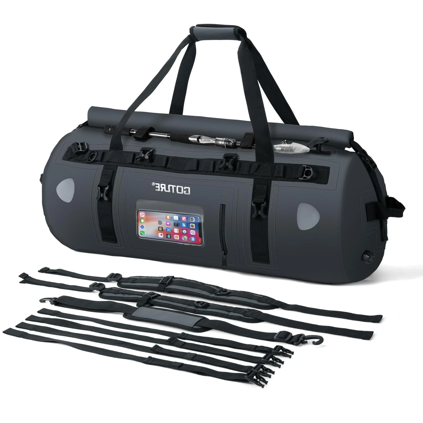 Goture Bolsa Seca Impermeable con Portacañas para Moto