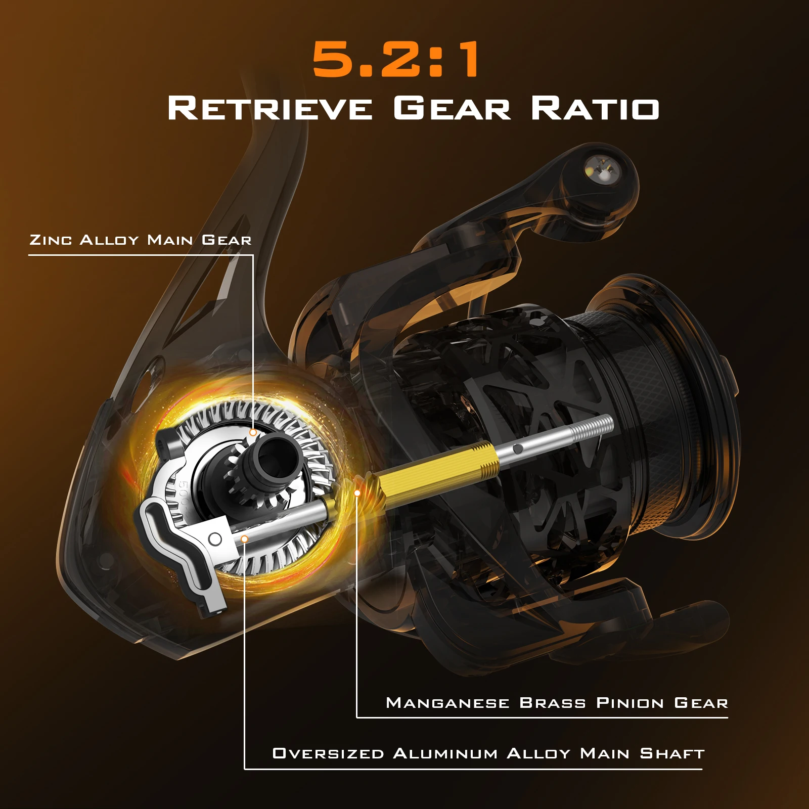 Carrete giratorio KastKing Zephyr SFS Spin Finesse de fibra carbono - imagen 3