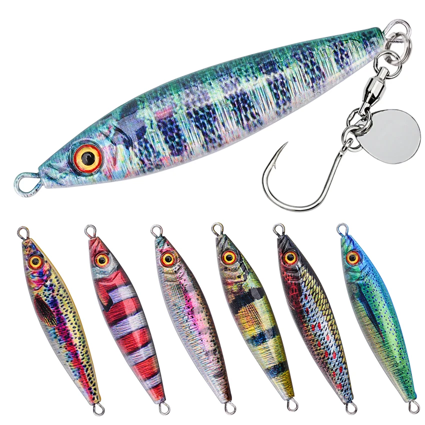Señuelo de plomo con cuchilla giratoria para pesca lenta en mar - imagen 4