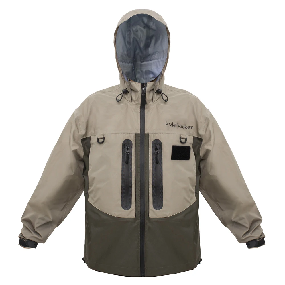 Chaqueta transpirable impermeable ligera para pesca con mosca hombre