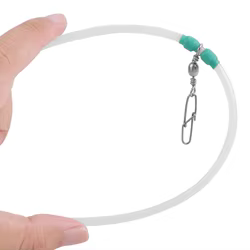 Tubo antienredos para pesca de carpa con emerillón y conector de montaje