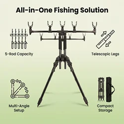 Rod Pod Carpas Hirisi RP160-5 – Soporte para Caña