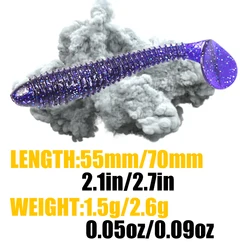 PEAK Señuelos blandos de silicona 5-7 cm pesca marina - Swimbait PVA