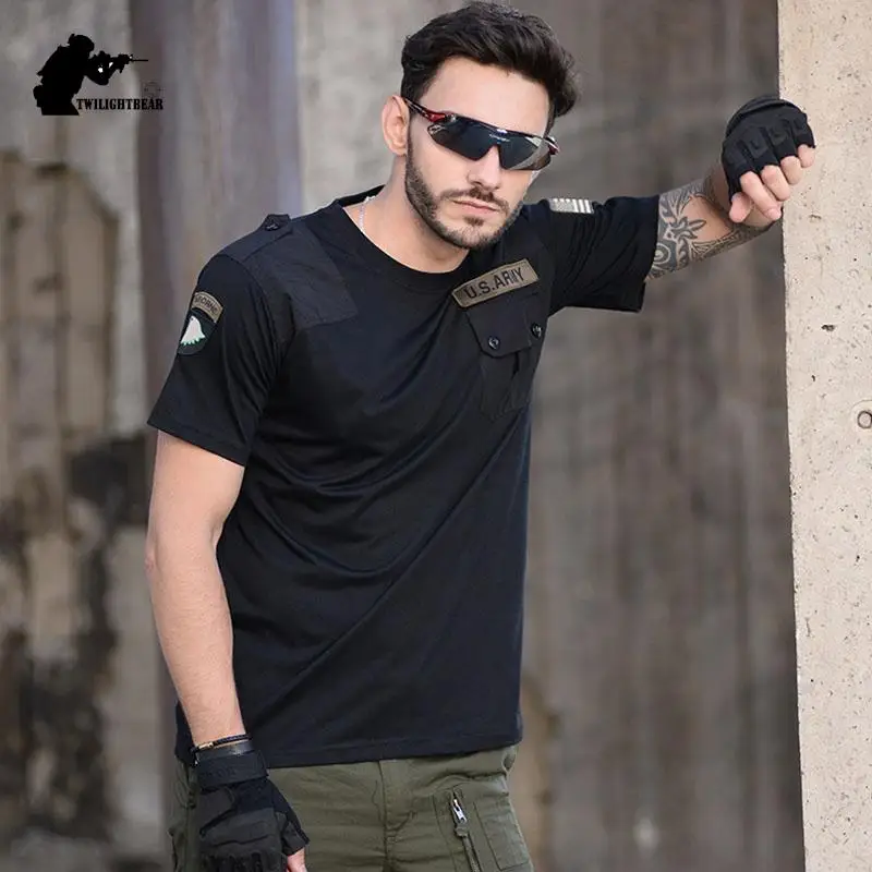 Camisas militares de algodón estilo outdoor para hombre
