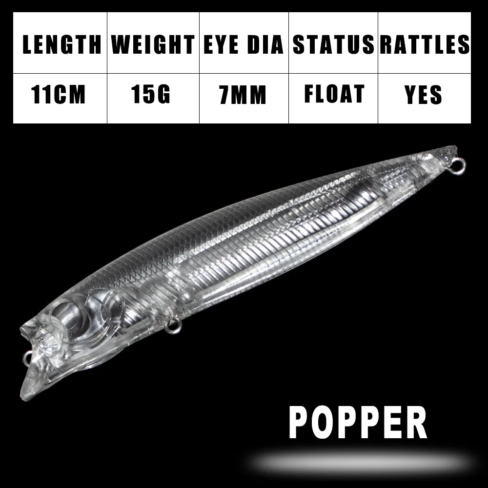 Dr.Holife Popper flotador sin pintar con sonajeros para DIY