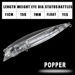 Dr.Holife Popper flotador sin pintar con sonajeros para DIY