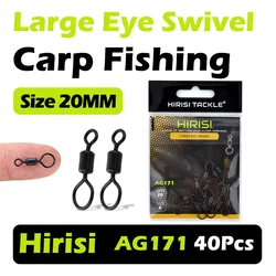 Hirisi AG171 conectores giratorios metálicos ojo grande anti-enredos