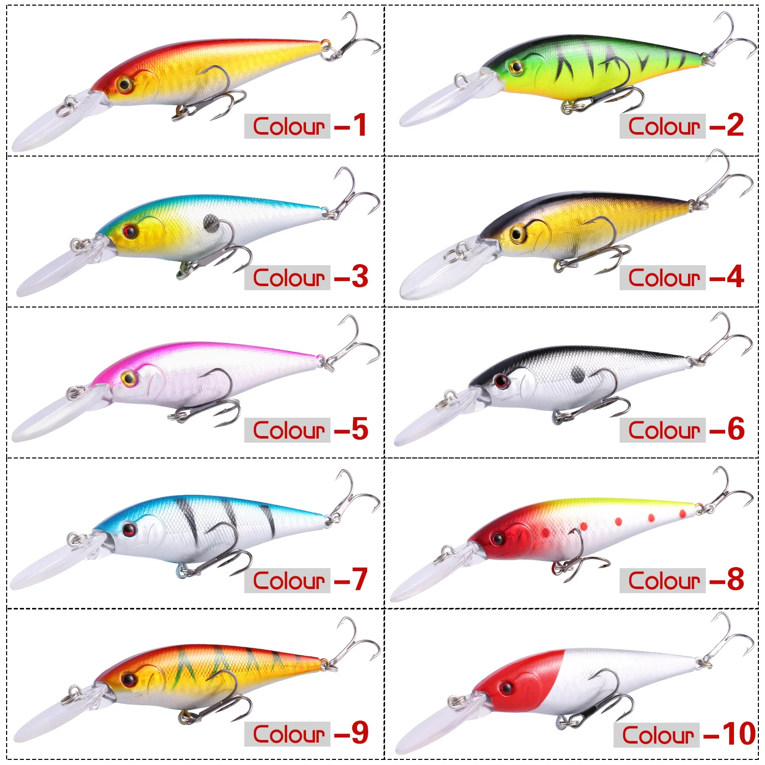 Cebos de pesca Sougayilang con acabado realista de escamas y ojos 3D