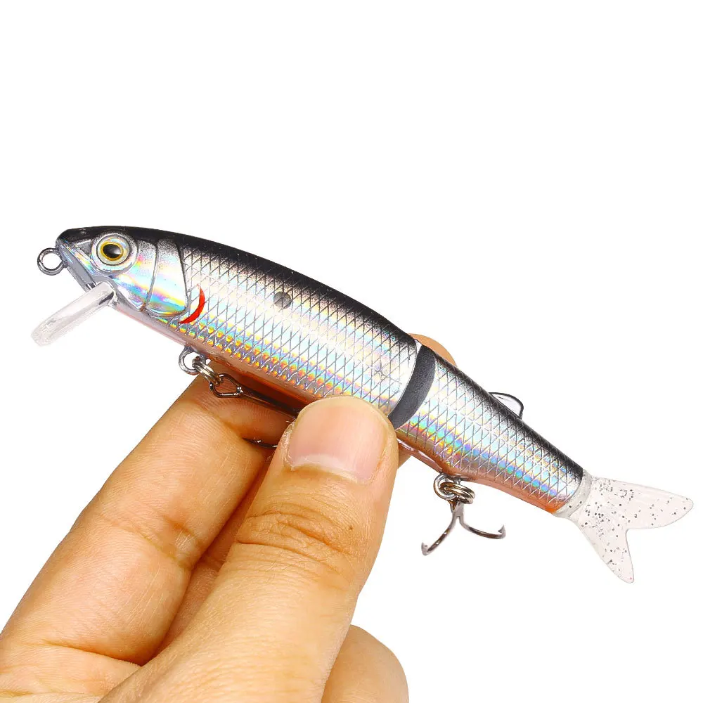 Señuelo swimbait minnow wobbler Jointbait duro para lucio - imagen 4