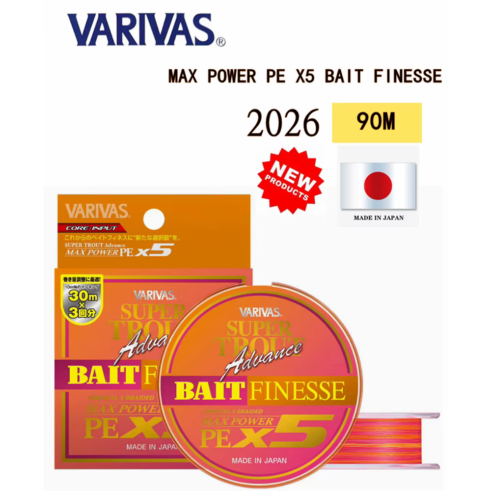 Varivas Max Power X5 PE línea trenzada japonesa Super Trout Advance