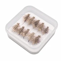 Mosca seca Caddis de pelo de ciervo natural para trucha